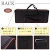 A'sTool 61-Key Keyboard Case, Water-Repellent, Shock-Resistant, 600D, 2-Way Backpack/Shoulder Bag, 1cm Thick Cushion, Black
