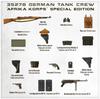 Miniart 1/35 Scale German Tank Crew Africa Corps Figure Set (5 Figures) with Weapons and Equipment, Plastic Model Kit MA35278
