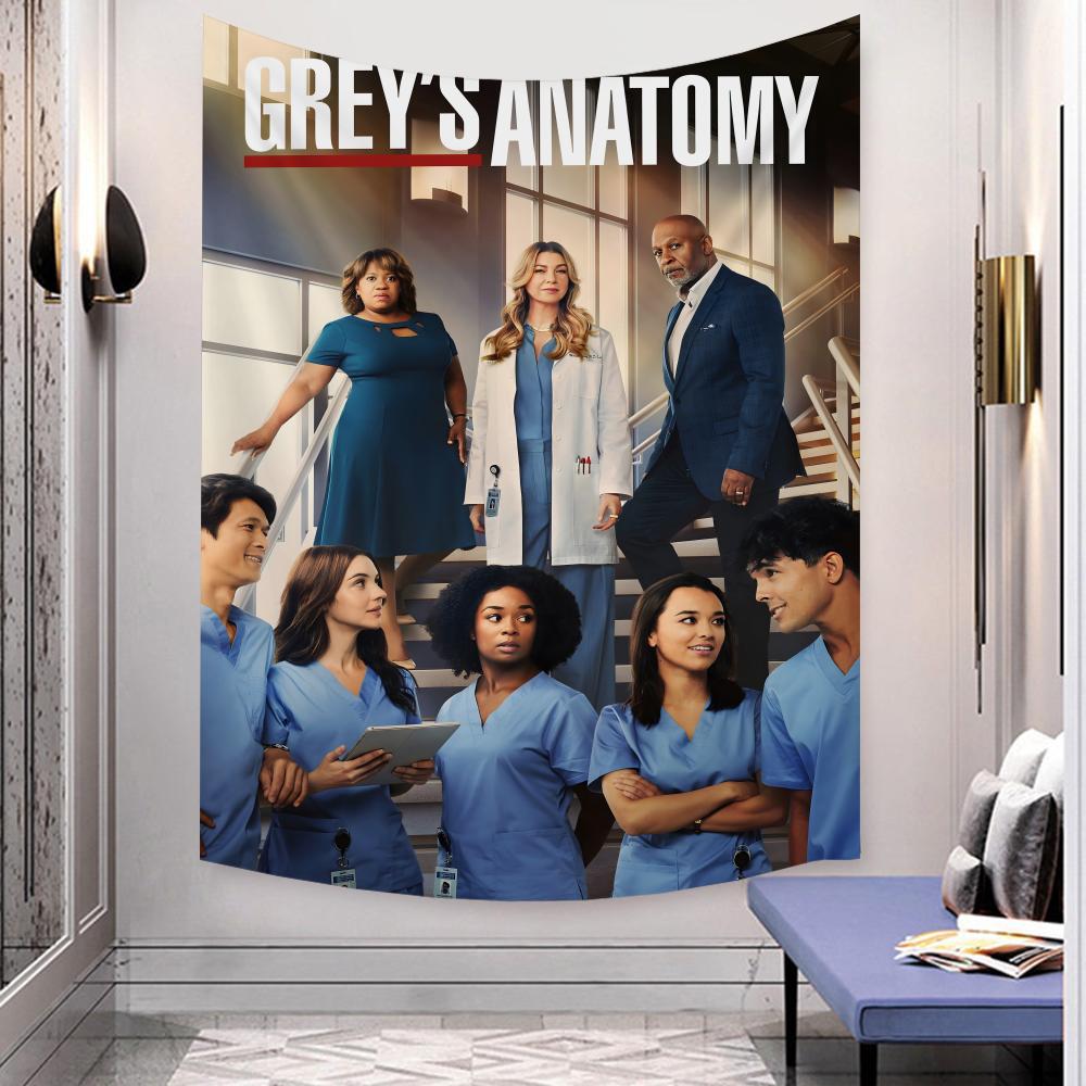 Classic Tv GGreys Anatomy Tapestry Microfiber Wall Hanging For Bedroom Living Room Decor Outdoor Festival Garden Bar Background