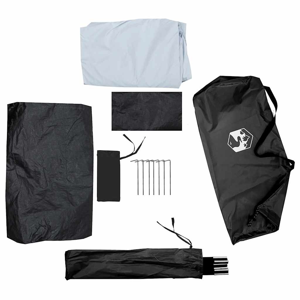 Dome Camping Tent for 3 Persons White & Dark Waterproof