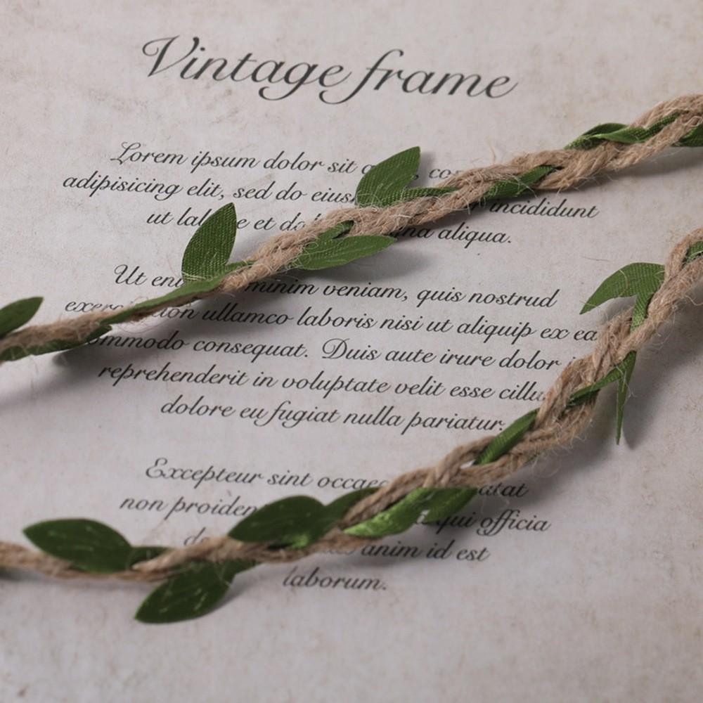Trending Artificial Green Vine & Hemp Rope Leaf Decoration for DIY