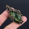 Green Amethyst Gemstone Pendant, 999 Copper Wire Wrapped Pendant, Handmade Antique Jewelry, Gift For Mother Day