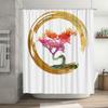Watercolor Tree Shower Curtain Bathroom Decor Hand-Painted Wall Hanging Art Print For Home Decoration Size: 180X180Cm (72X72In)
