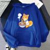 Ramen Shiba Hoodies Mens Cartoon Graphic Sweatshirt Long Sleeve Casual Kawaii Dog Pullover Aesthetic Women Coats
