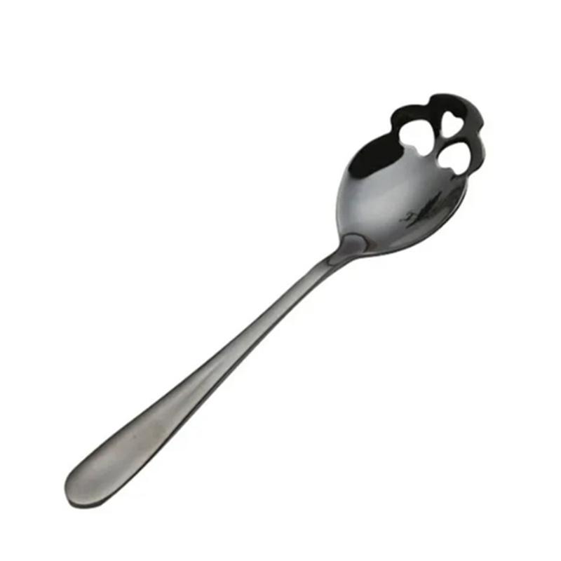 1PCS Coffee Spoon Creative Skull Shape Teaspoon Stainless Steel Tableware Dessert Coffee Scoop For Tea Sugar Christmas Gifts