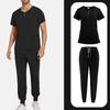 Mens' Comfortable And Casual Solid Color Short Sleeved Pants Protective Suit Set