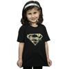 DC Comics Girls Supergirl Floral Shield Cotton T-Shirt