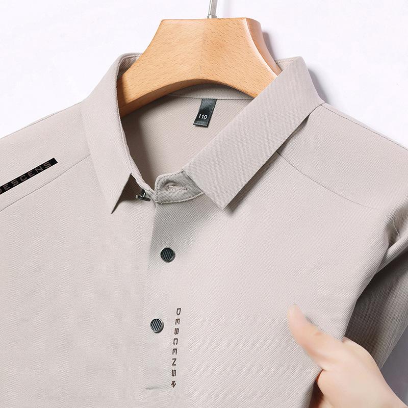 Polo Shirt Male Father Wear Business Casual T-Shirt Bottom Shirt Top