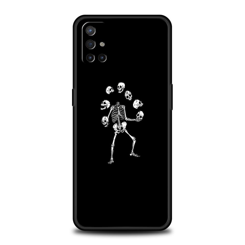 Phone Case For OnePlus 12 11 10 9 Pro 9T 12R 10R 9R 9RT 10T 8T 8 7 6T 7T Nord 2T CE 2 5G N200 N10 N100 Soft Cover Funny Skeleton