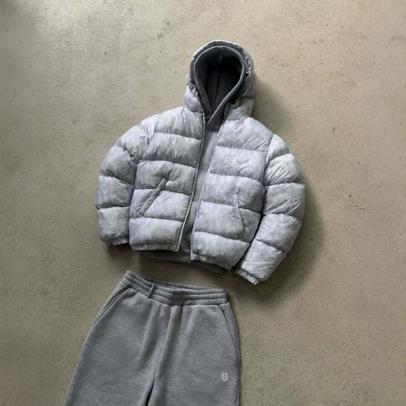 Unisex Y2K Embroidered Loose Fit Puffer