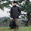 Mens Winter Down Jacket 90% White Duck Lightweight Warm Windproof Stand Collar Hooded Business Casual