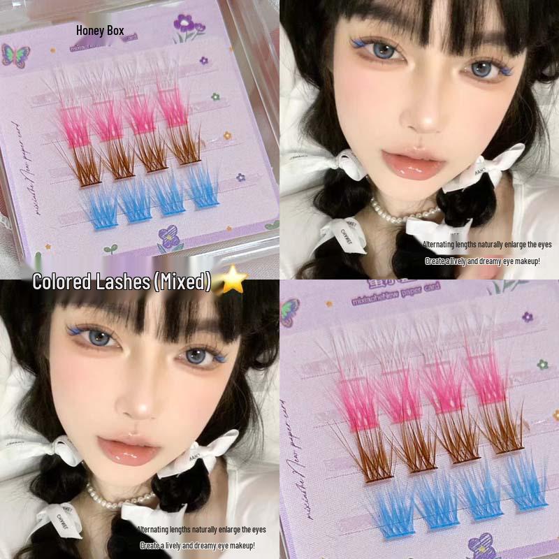 Feather Fan Colored Eyelashes: Gentle 3-Step Cosplay & Daily Wear