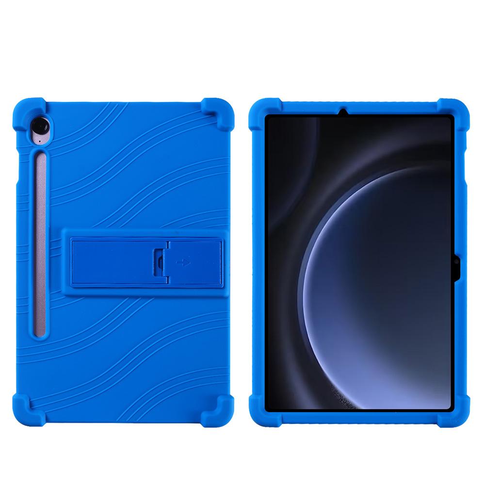 

Чохол для Samsung Galaxy Tab S9 FE SM-X510 S10 FE SM-X520 10,9 дюймів Безпечний для планшетів протиударний силіконовий чохол-підставка синій