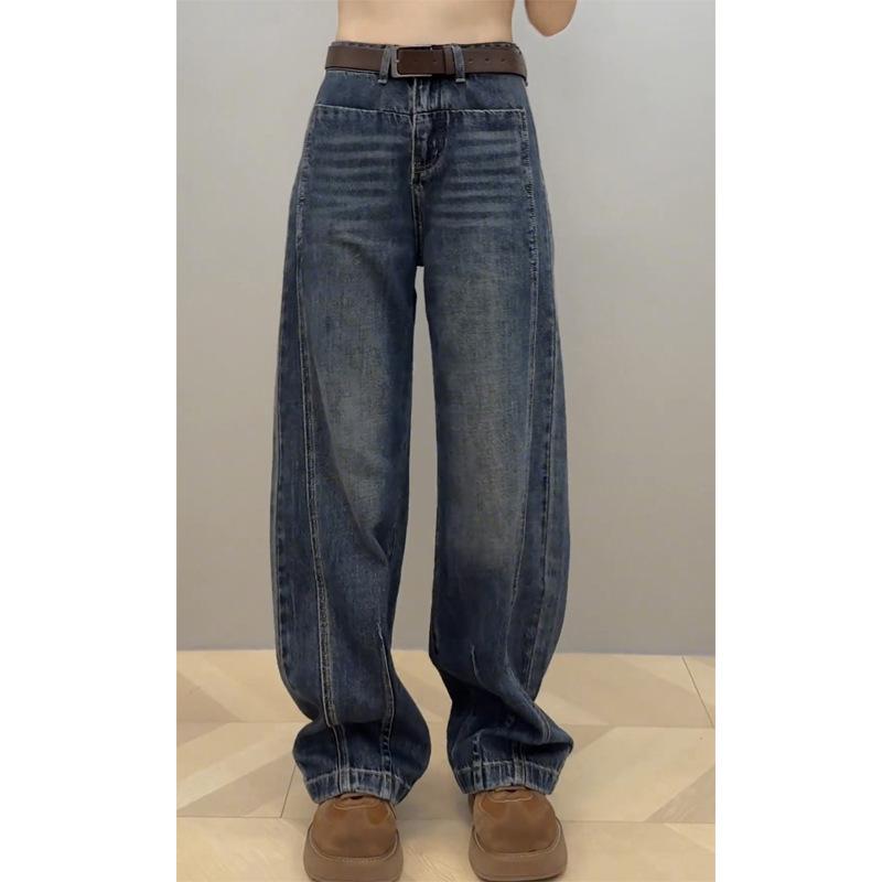 

Джинсы бананы ретро больших размеров с высокой талией и широкими штанинами для женщин Medium