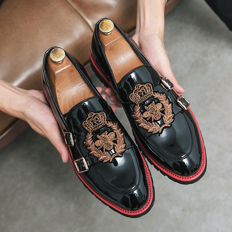 Zapatos de Cuero sin Cordones Estilo Británico para Hombre Tallas Grandes Primavera 2025 - Modernos, a la Moda, Business Casual