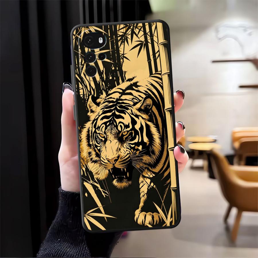 Cool Tiger Leopard Case for Motorola Moto G52 G71 G22 Edge40 G51 G73 Edge 20 Pro 30 Lite G60s G32 G50 G53 G30 Phone Cover