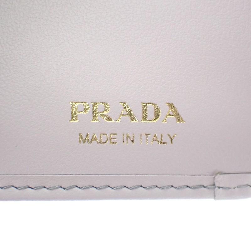 Prada 1MH043_2CNP_F0230 Dreifach gefaltete Geldbörse lila/Glycine Kalbsleder Damen