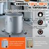 Fryer Grease Bucket, 8 Gal Oil Disposal Caddy with Caster Base, Carbon Steel with Rust-Proof Coating, Oil Transport Container with Lid, Lock Clips,