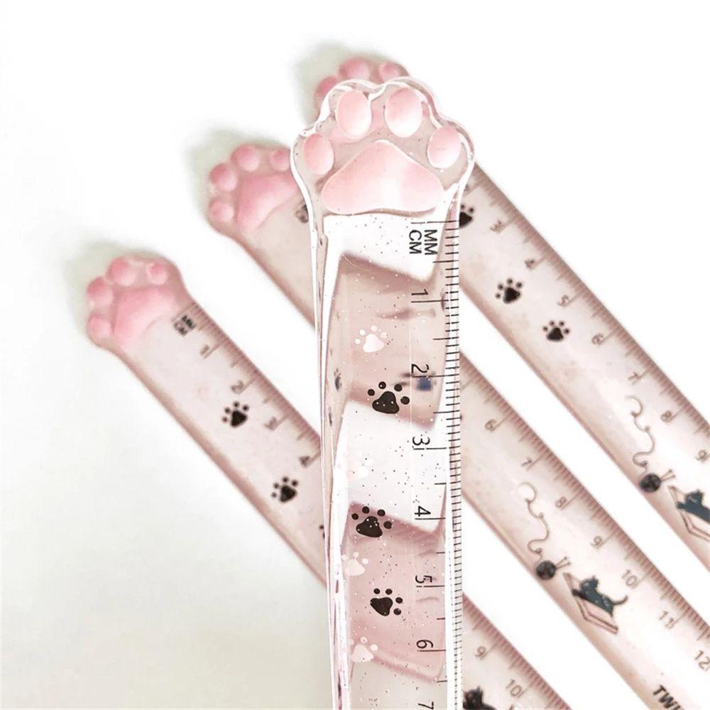 Office School Supplies 15cm Kids Gifts Straight Ruler Measuring Ruler Scale Ruler Cats Claw Ruler