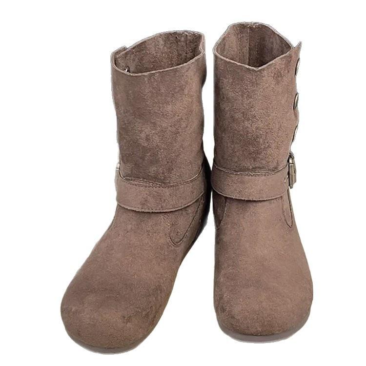 Vintage Boken Medium Single Boots Women's Autumn 2025 New Pile Thick-soled Martin Boots Boken Western Cowboy Boots