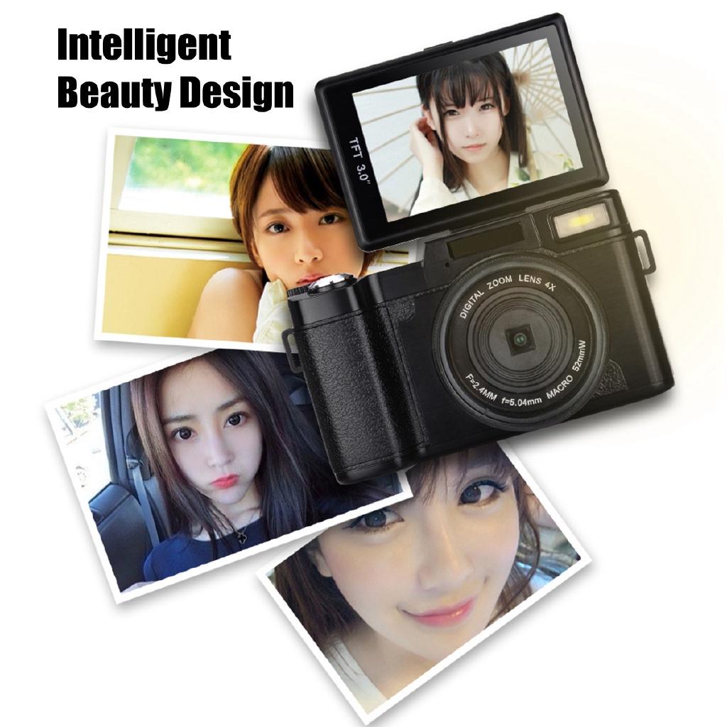 Professional HD 1080P Video Camcorder Full Vlog Digital Camera 8.0 MP CMOS Max 24MP Vlogging Camera