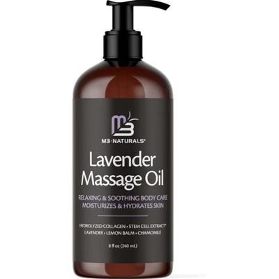 M3 Naturals Lavender Massage Collagen Oil 240ml