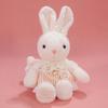 Plush Rabbit Toy With Dress And Bow Decoration For Girls