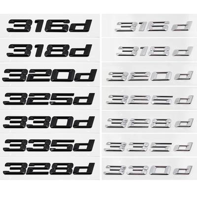 3D ABS Siyah 316d 318d 325d 328d 330d 320d Amblem Harfler Etiket Araba Bagaj Rozeti E90 E46 E36 F30 F31 Aksesuarlar İçin