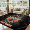Crystal Velvet Square Rug Custom NameGuns N’ Roses Pattern Non Slip Home Floor Decor Rug