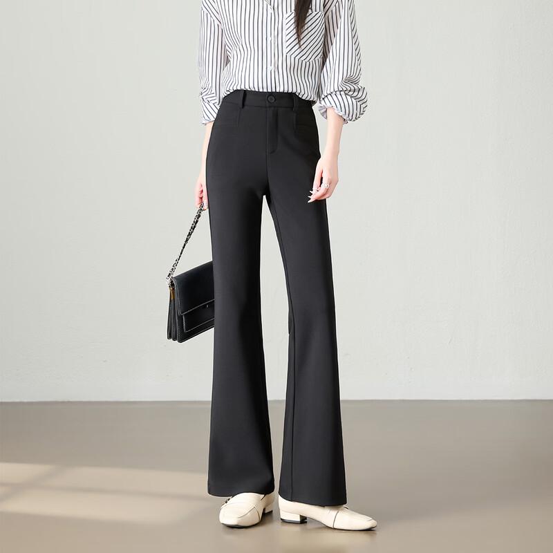 

TERRE BLEUE Women s Slimming Micro-Flare Commuter Trousers 26