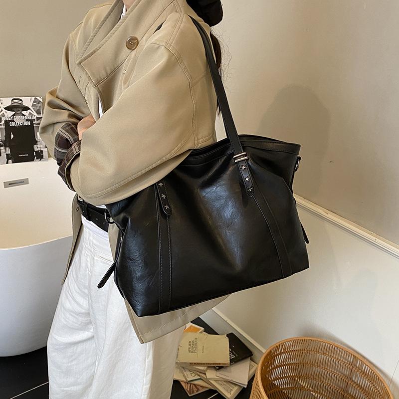 Large Capacity Faux Leather Tote Bag Women Shoulder Bag Everyday Use Work and Casual Bag