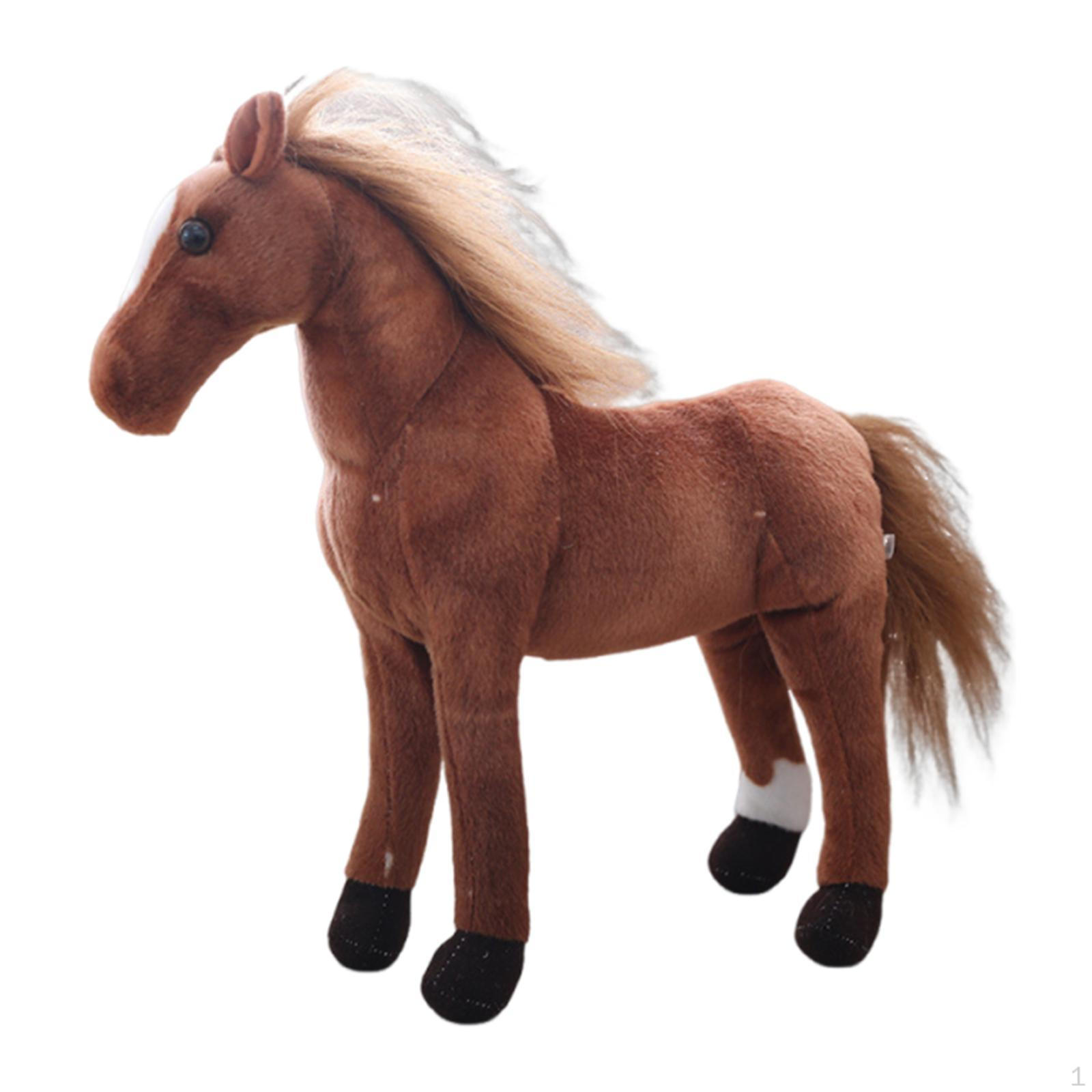 

Лошадь плюшевая подушка чучело животного детская комната декор фигурка реалистичная игрушка для Style A