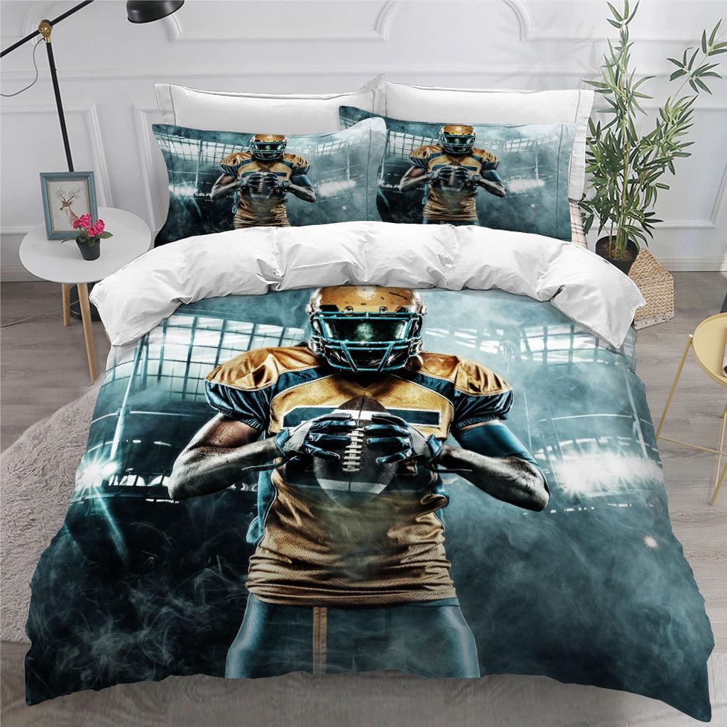 Rugby American Football Home Textile Digital Printing Three-Piece Bedset Bedset