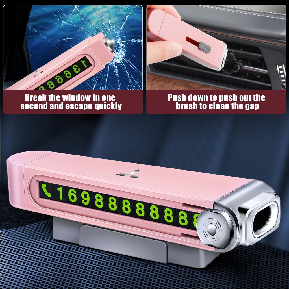 Metall Auto Temporäres Parken Telefonnummer Schild Notfall Zerbrochenes Fenster Für Mitsubishi Ralliart Lancer Outlander ASX Galant