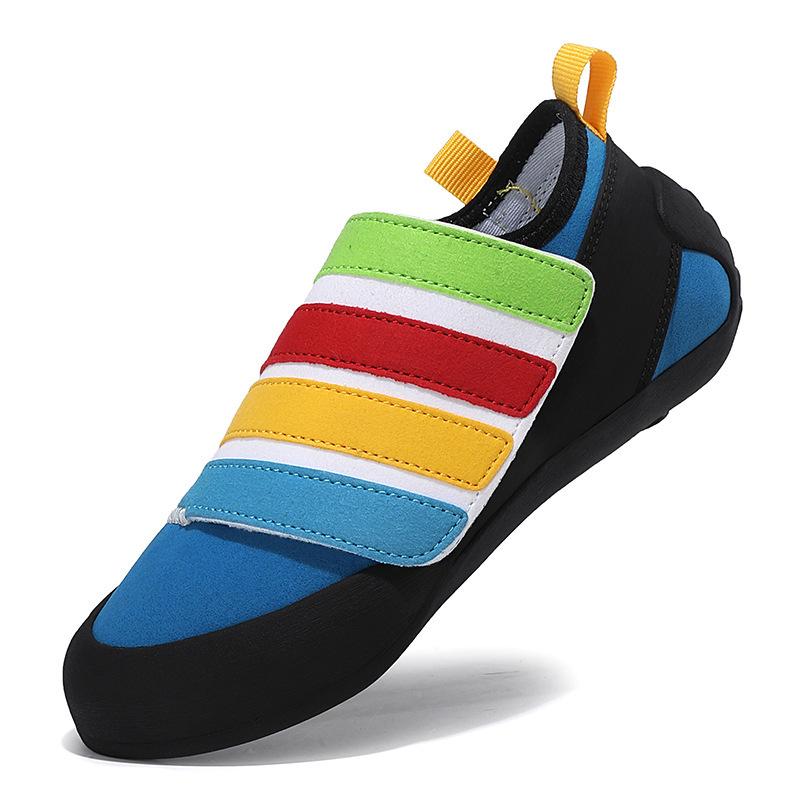 New four-season rock climbing shoes children's men's and women's bouldering shoes outdoor buckle entry professional indoor training shoes sports shoes