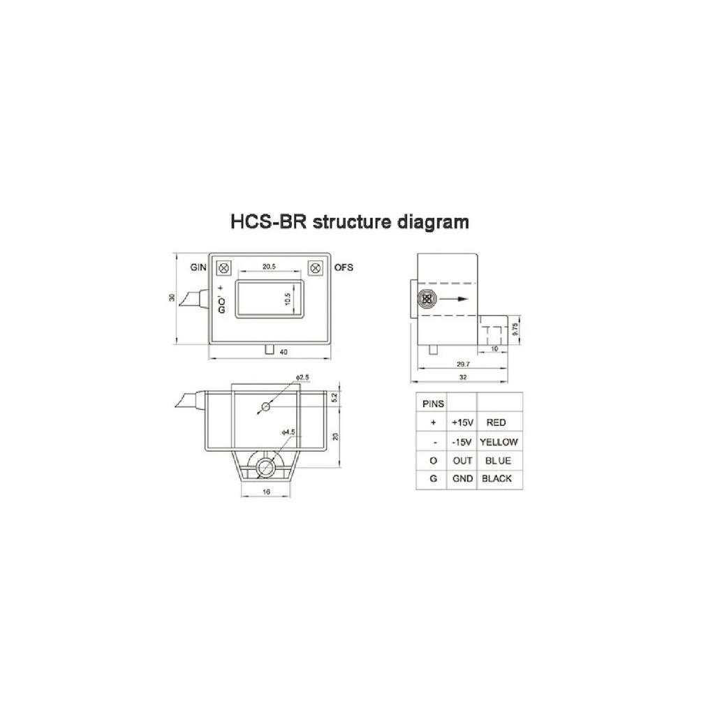 Hall current sensor HCS-BR 50A 100A 150A 200A