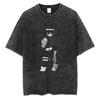 T-shirt Hip Hop Uomo Streetwear Nero Lavato Grafica Anime Naruto T-shirt in Cotone 2026 Top Estivi Magliette Vintage