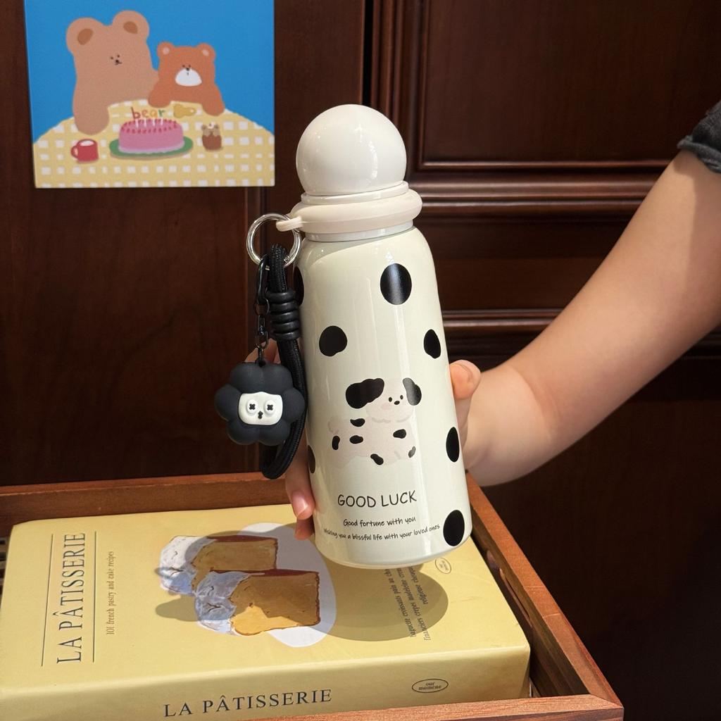 Creative Cartoon Thermos Cup for Girls, High-value Direct Drinking Water Cup, Cold-keeping, Portable and Cute Student Accompanying Cup Gifts