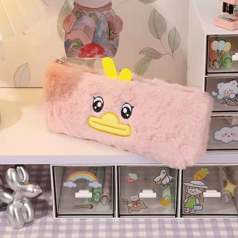 

Plush Pencil Case Ins Korean Cartoon Animal Makeup Bag Kawaii Large Capacity Stationery Storage Bag