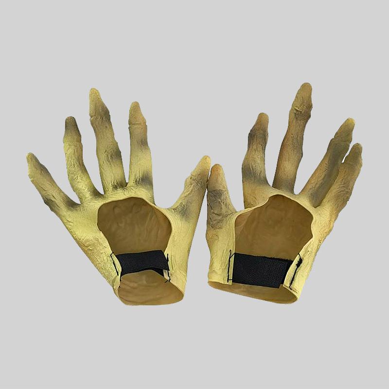 Realistic Skeleton Head Latex Mask And Creepy Costume Gloves For Halloween Events