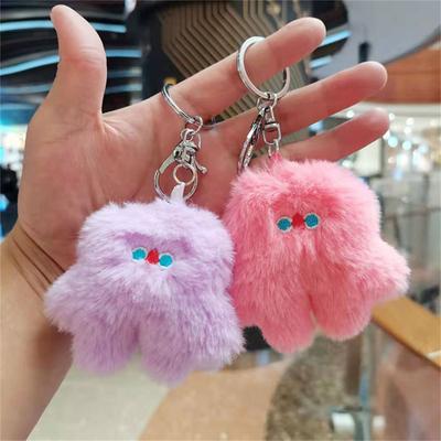 Fuzzy Plush Monster Lovely Little Doll Pendant Backpack Ornaments Car Trinket Accessorie Key Holders Bag Charm
