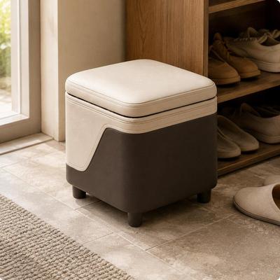 Pouf de rangement Repose-pieds robuste Banc Facile à nettoyer pour l'entrée, la chambre à coucher