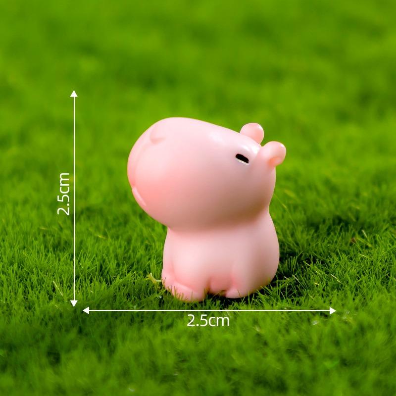 Cute Pink Capybara Capybara Figurine Decorative Hanging Accessories Micro-landscape Mini Ornaments