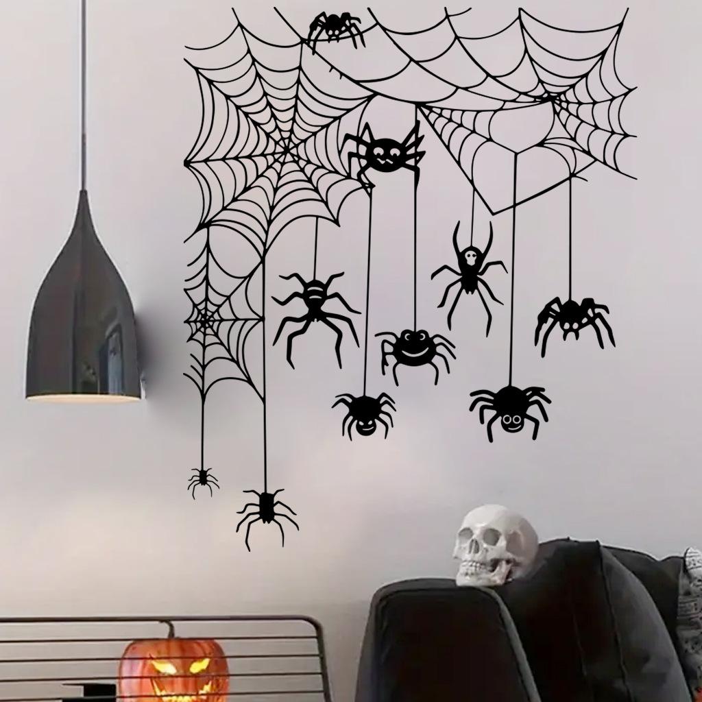 Halloween, Spider Wall Stickers, Party Decorations, Halloween Decoration Wall Stickers, Wall Decorations, Coffee Shop Decorations, Bar Wall Stickers