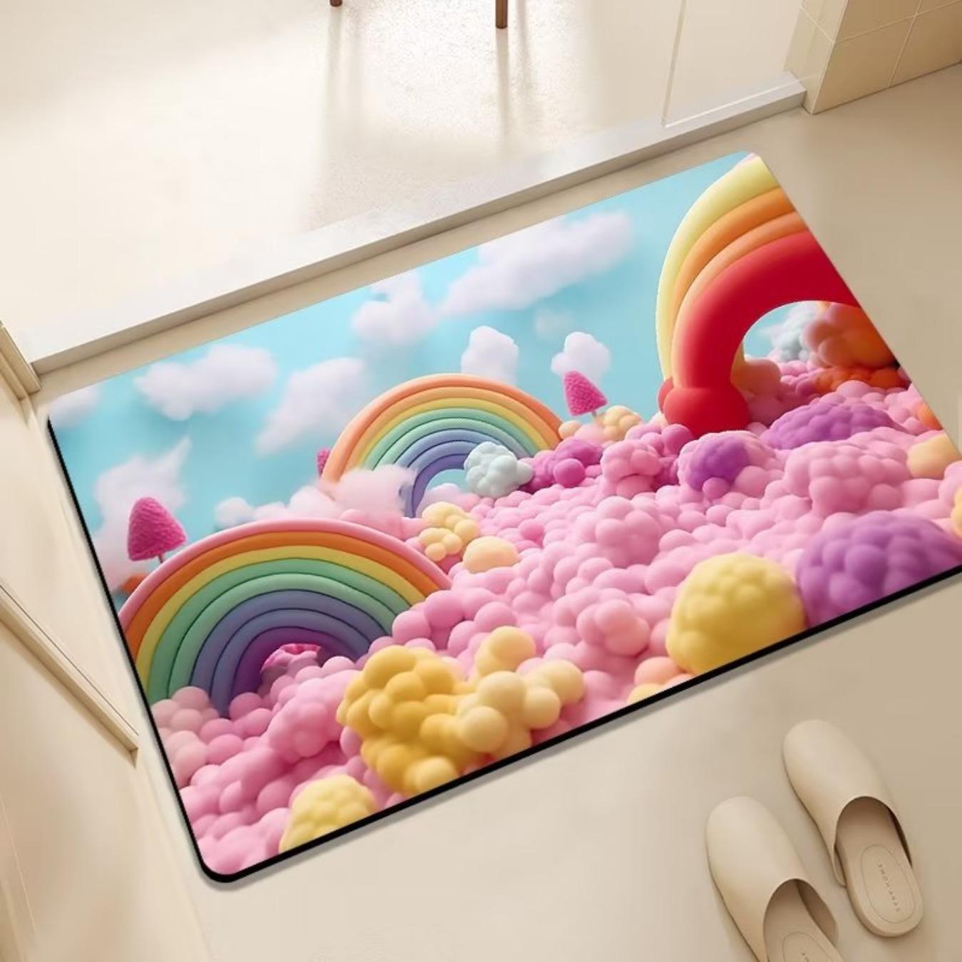 Диатомовая печать в ванной комнате утолщающий коврик для ванной нескользящие ковры — фото 8