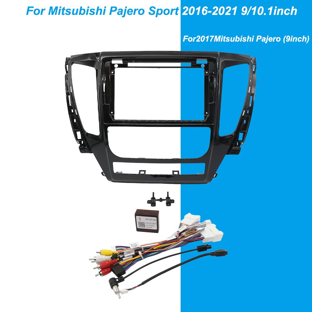 For Mitsubishi Pajero Sport 2016-2021 Fitting Panel Kit Adapter Android Radio Dashboard Car Frame Fascia 9/10.1 Inch