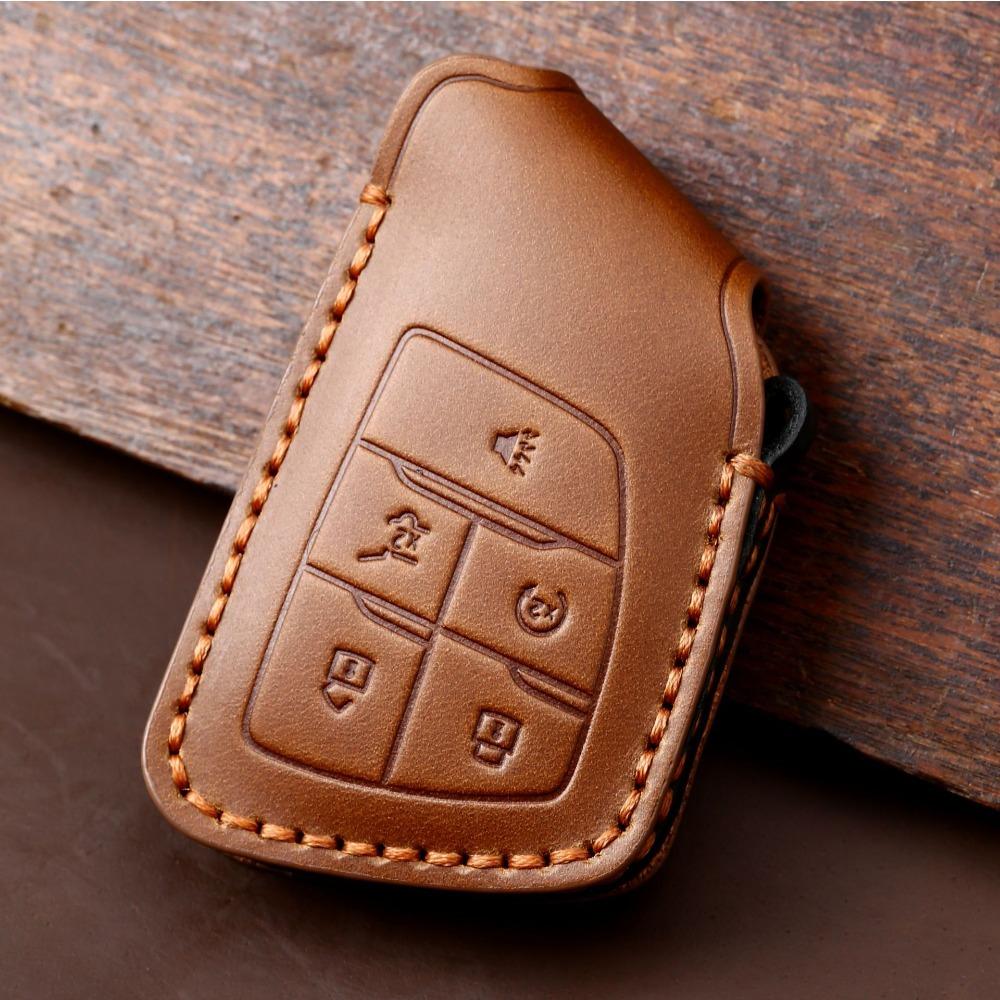 Genuine Leather Car Key Cover for Buick Protective Key Case North America Edition