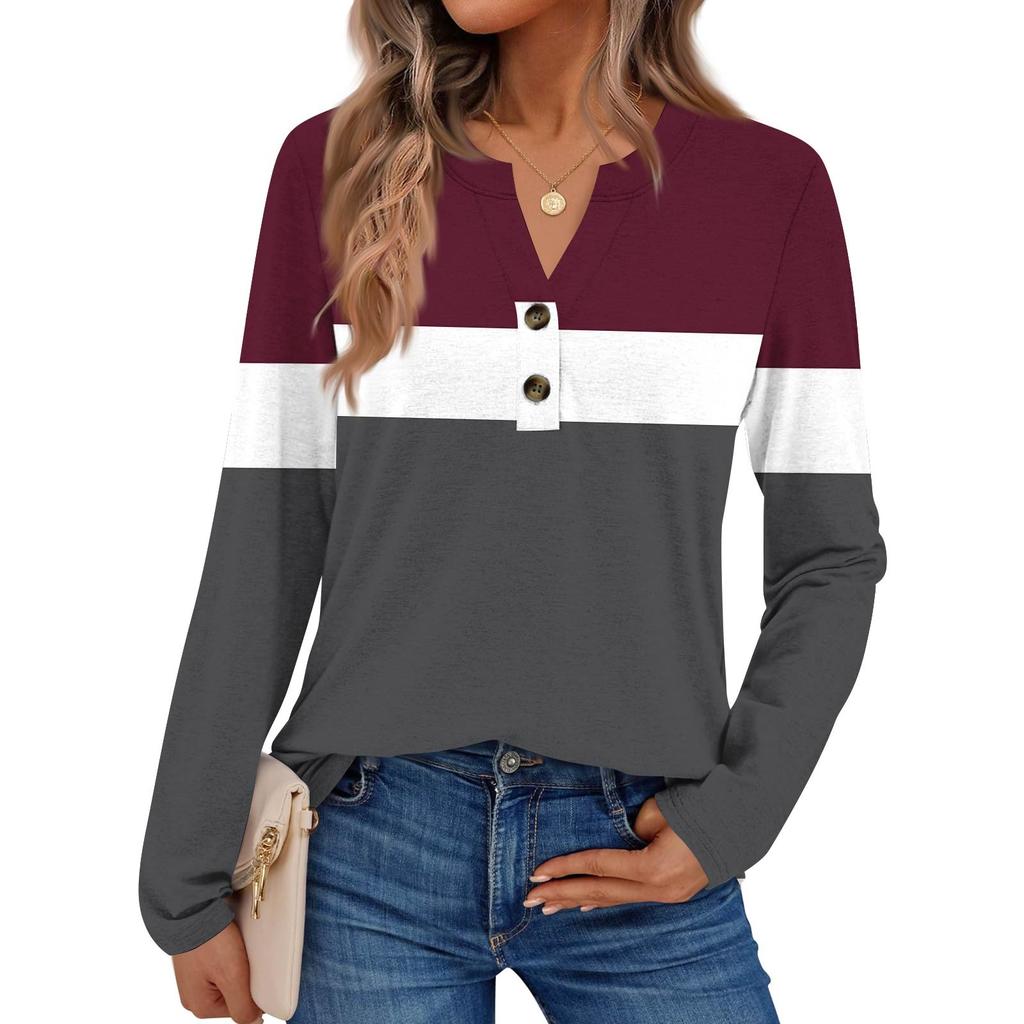 Women's Color Long Sleeve Shirts Elegant Casual Tops Trendy Shirts Tops