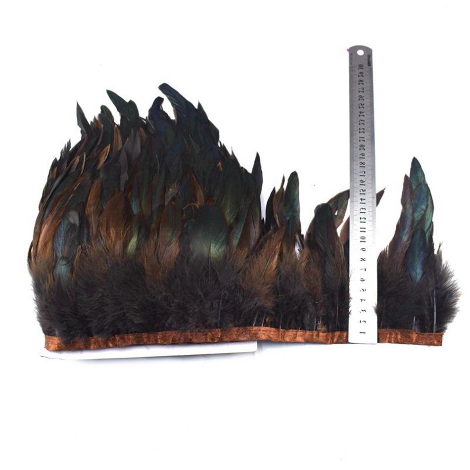 100cm Natural Pheasant Feather Sewing Trim Fringe Plume Wedding Party Ribbon Craft DIY Handmade Home Decoration Accessories 6-8"