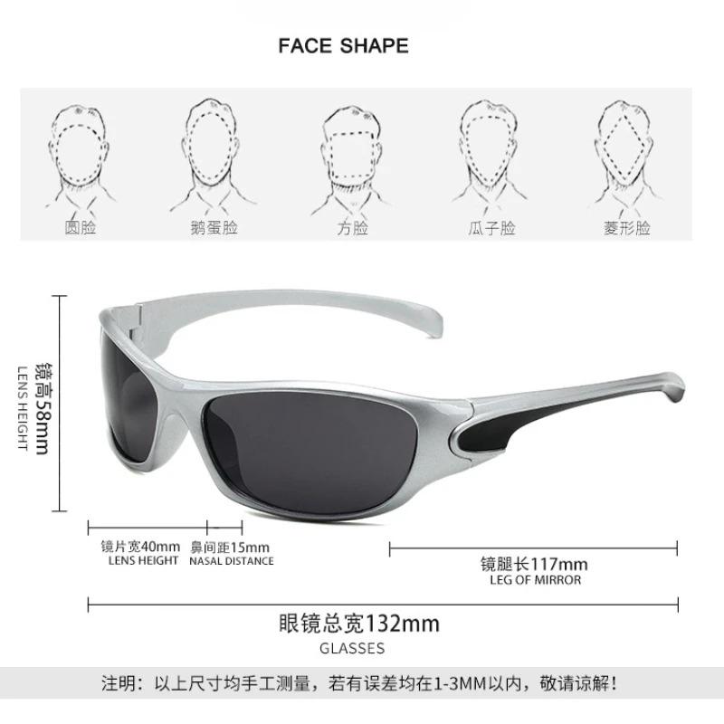 Fashion Y2K Women Sunglasses New Outdoor Sports Cycling Sun Glasses Woman Man Street Spicy Girl Punk Eyewear UV400